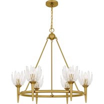 SHA5032BRG Quoizel Lighting Shea - 6 Light Chandelier-30 Inch Tall and 31 Inch Wide-Brushed Gold Finish