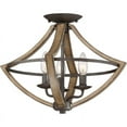 thumbnail image 1 of Quoizel Lighting Shire - Three Light Flush Mount, Rustic Black Finish, 1 of 5