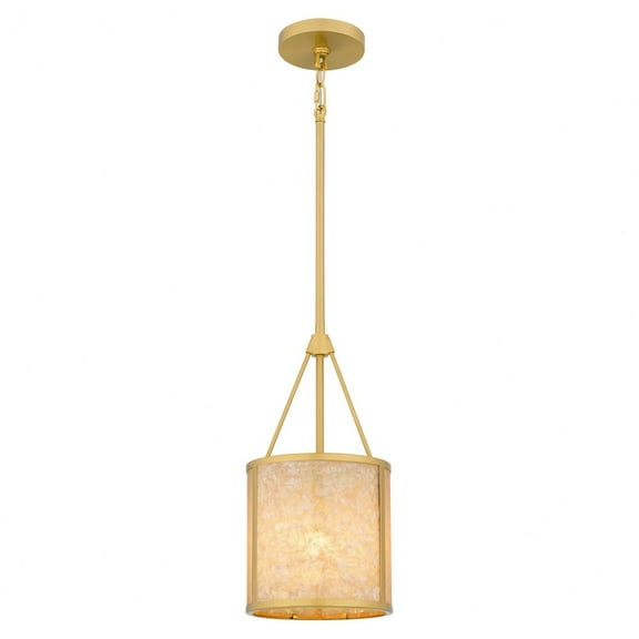 Quoizel Stoneland 1-Light Brushed Gold Mini Pendant