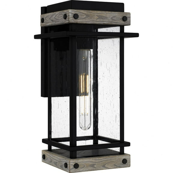 Quoizel Strader 1-Light Matte Black Outdoor Wall Lantern