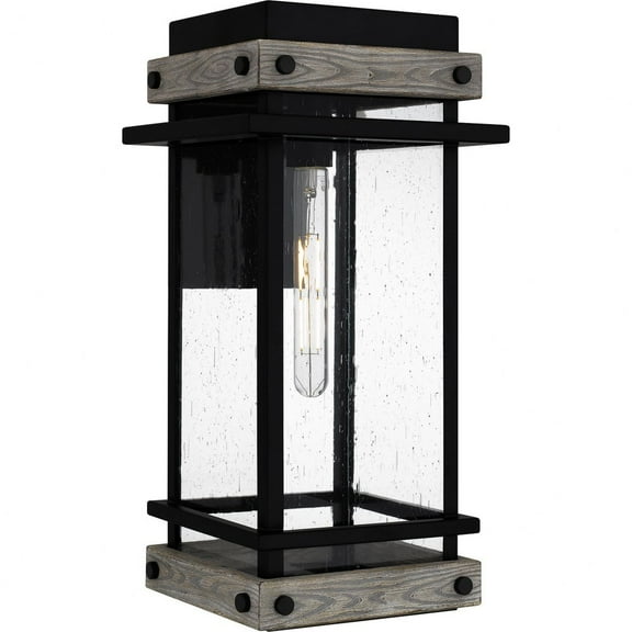 Quoizel Strader 1-Light Matte Black Outdoor Wall Lantern