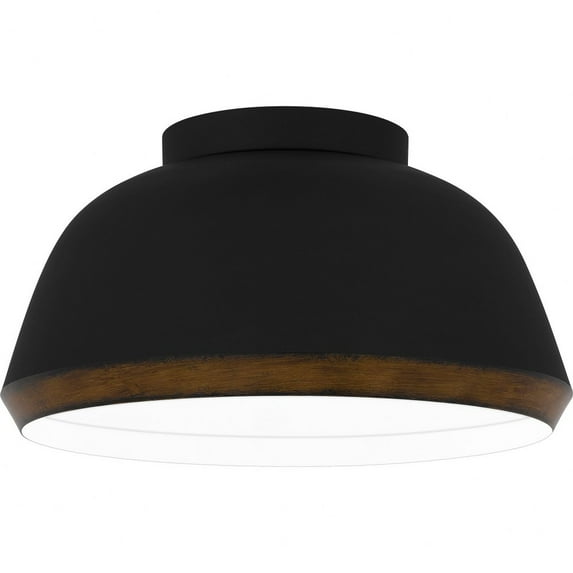 Quoizel Tamara 3-Light Matte Black Flush Mount Light