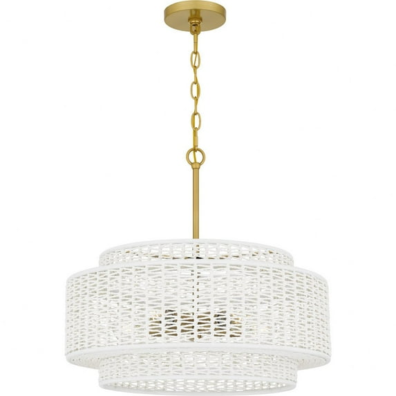 Quoizel Teton 5-Light Brushed Gold Pendant Light