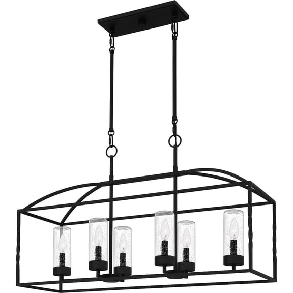 Quoizel Lighting - Thatcher - 6 Light Linear Chandelier-22 Inches Tall and 36.5