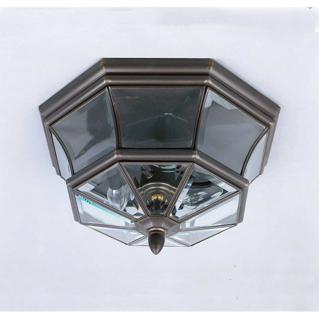 Quoizel Lighting - Three Light Outdoor Flush Mount - Outdoor Lantern - Newbury -