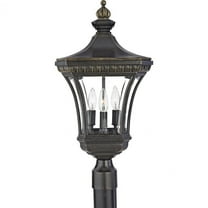 Quoizel Lighting - Three Light Outdoor Post Lantern - Devon - 3 Light Medium