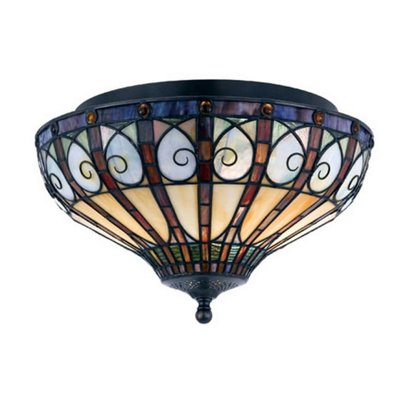 2 Light Medium Flush Mount 9 Inches High Quoizel Lighting Tfav1714vb