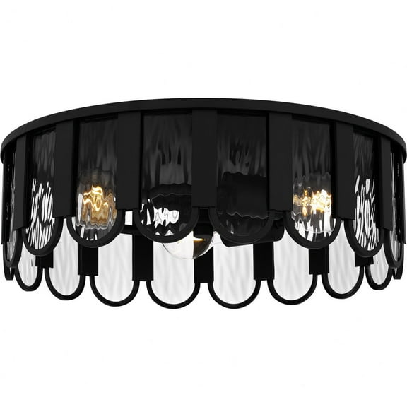 Quoizel Vera 3-Light Matte Black Flush Mount