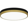 thumbnail image 1 of WLN1615MBKG Quoizel Lighting Weldin - 30W LED Flush Mount In Contemporary Style-2 Inches Tall and 15 Inches Wide-Matte Black Gold Finish, 1 of 9