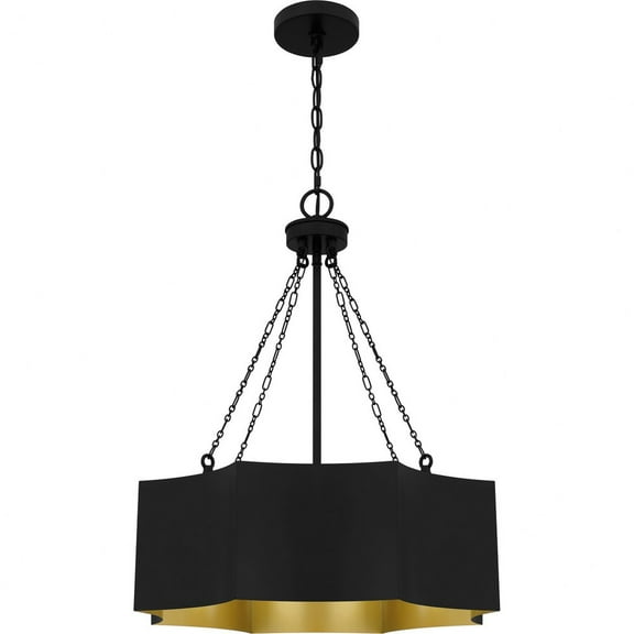 Quoizel Zyler 4-Light Matte Black Pendant Light