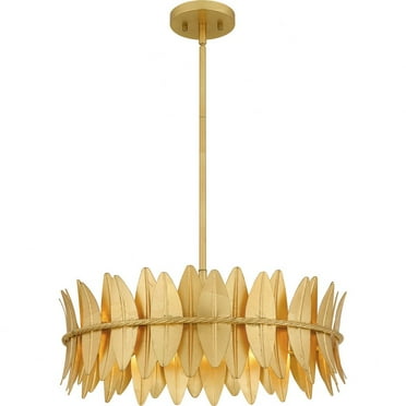 Quoizel Liza 4-Light Gold Leaf Pendant Light