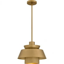 LMI1814BWS Quoizel Lighting Lumi - 1 Light Pendant-11.25 Inch Tall and 14 Inch Wide-Brushed Weathered Brass Finish
