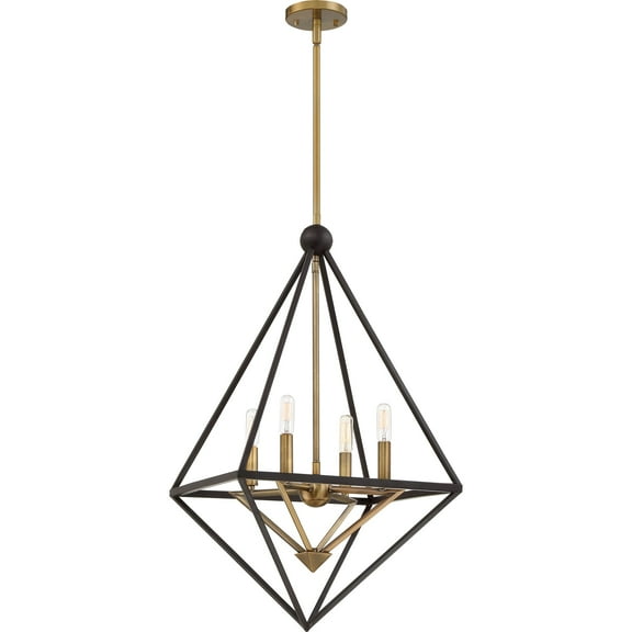 Quoizel Louvre 4-Light 30" Contemporary Chandelier in Western Bronze