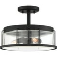 thumbnail image 1 of Quoizel Ludlow 3-Light 13" Ceiling Light in Earth Black, 1 of 4
