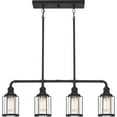thumbnail image 1 of Quoizel Ludlow 4-Light 34" Kitchen Island Light in Earth Black, 1 of 4