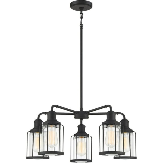 Quoizel Ludlow 5-Light 12" Transitional Chandelier in Earth Black