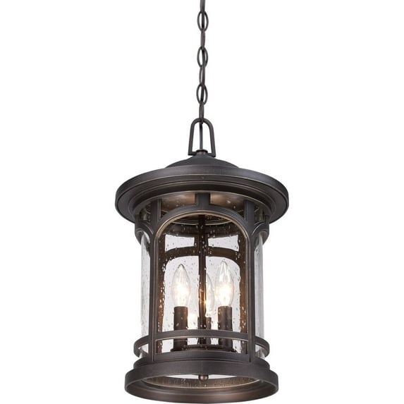 Quoizel MBH1911PN Marblehead 3-Light Outdoor Lantern in Bronze