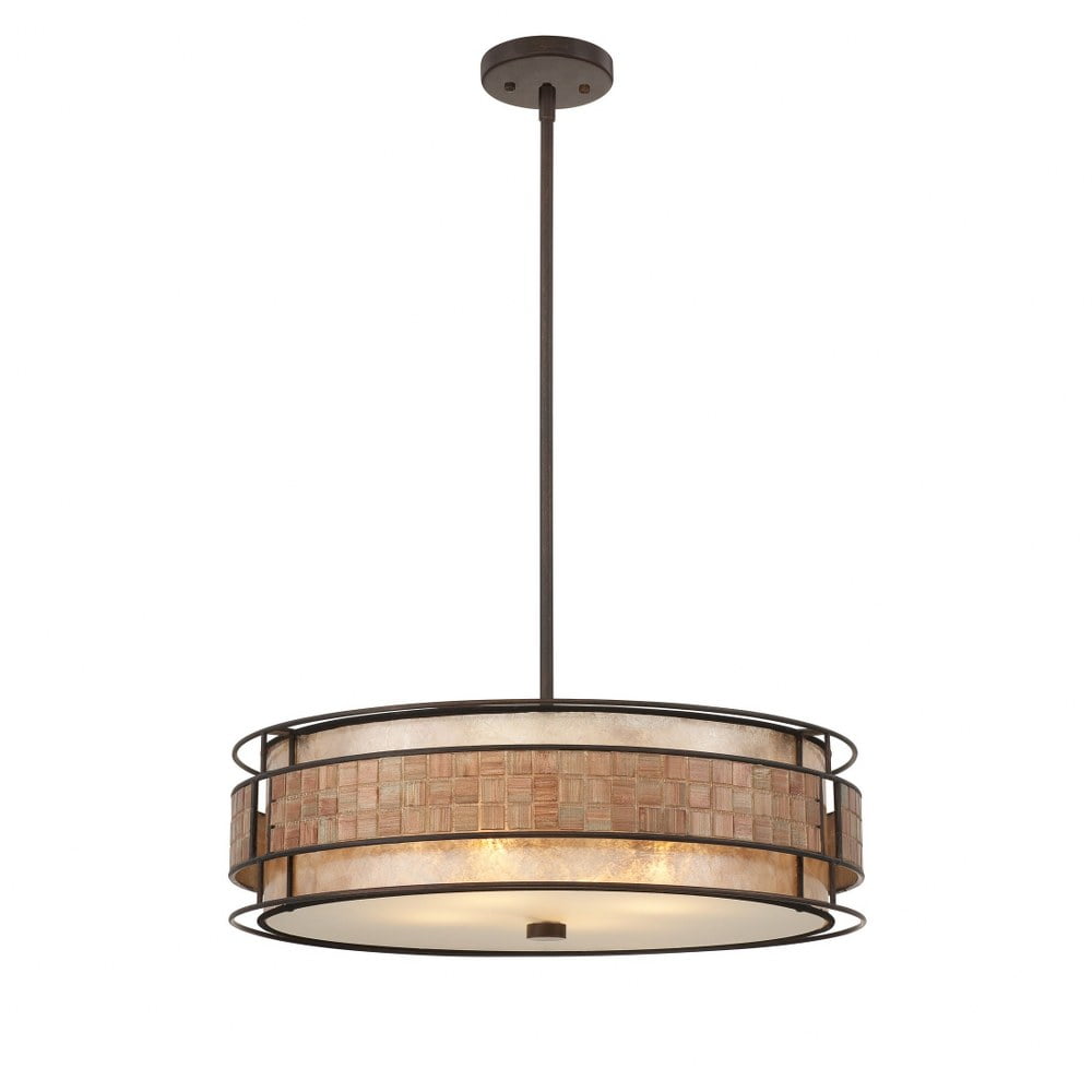 22" Renaissance Copper Indoor/Outdoor Drum Pendant Light
