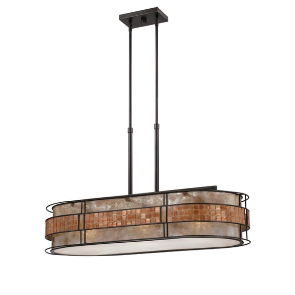 Quoizel MCLG337RC Laguna 3-Light Kitchen Island in Bronze Finish