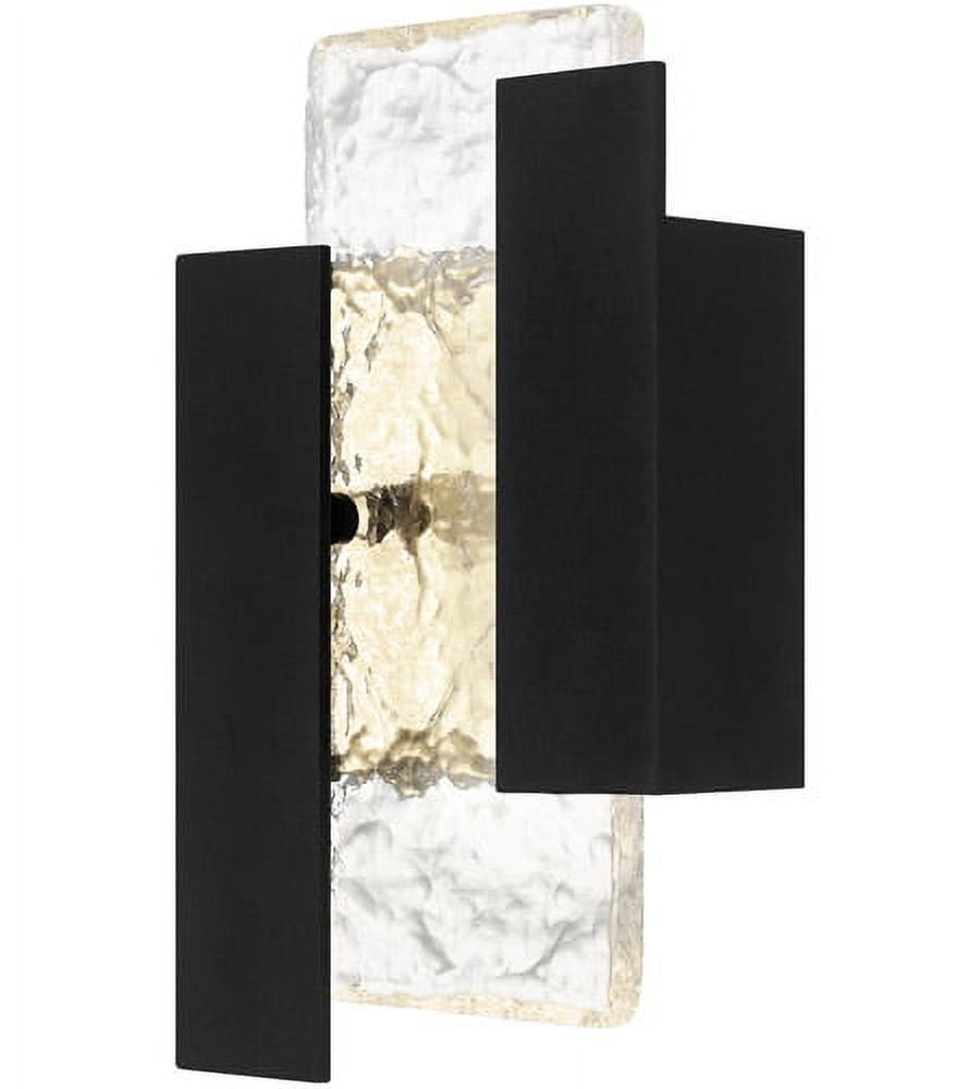 Miranda Earth Black Steel LED Outdoor Wall Lantern