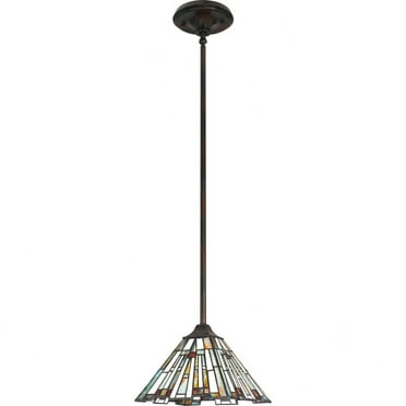 Quoizel  Maybeck Valiant Bronze 1-light Tiffany Mini Pendant