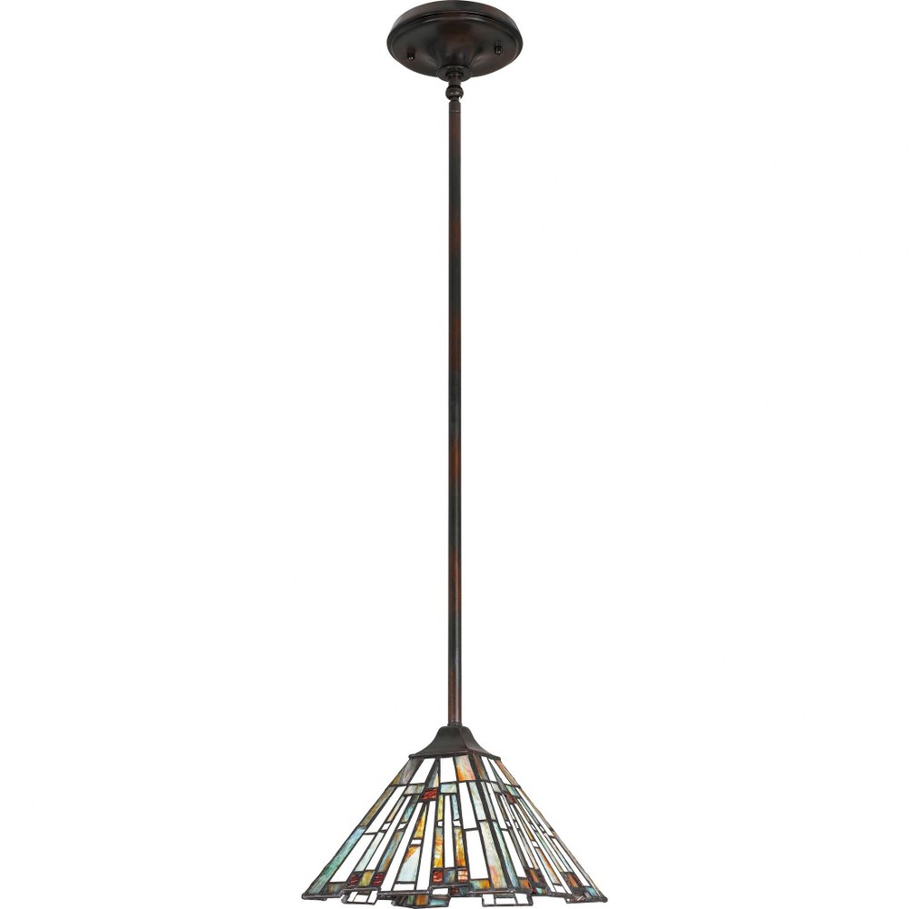 Quoizel  Maybeck Valiant Bronze 1-light Tiffany Mini Pendant