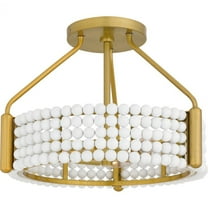 Quoizel Molly 3-Light Brushed Gold Semi-Flush Mount