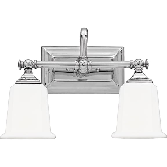 Nicholas 2-Light Polished Chrome Vanity Light