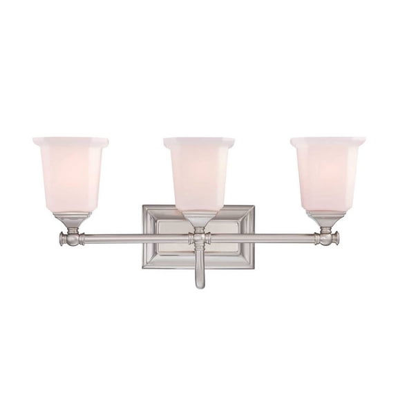 Quoizel NL8603BN Nicholas 3-Light Bath Light in Brushed Nickel Finish