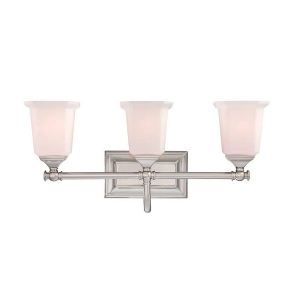 Quoizel NL8603BN Nicholas 3-Light Bath Light in Brushed Nickel Finish