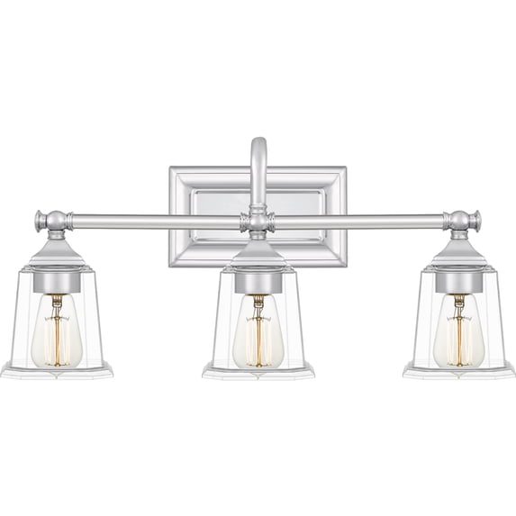 Nicholas 3-Light Polished Chrome Vanity Light