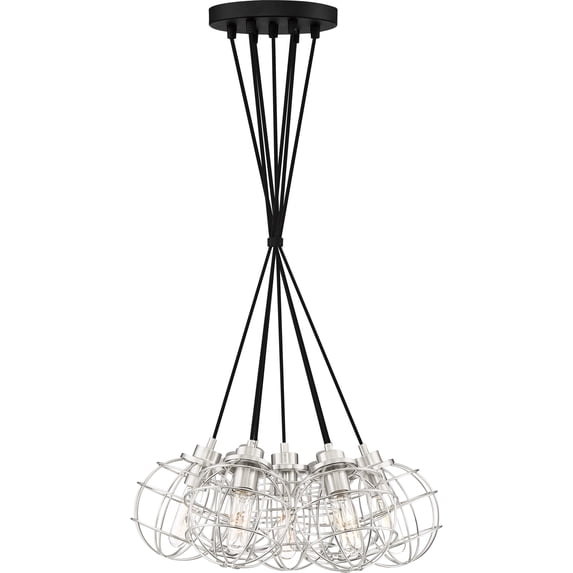 Quoizel Navigator 7-Light 22" Pendant Light in Earth Black