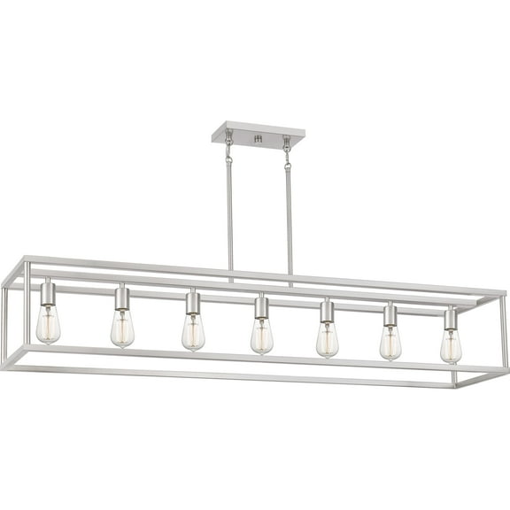 Quoizel New Harbor 7-Light 52" Pendant Light in Brushed Nickel