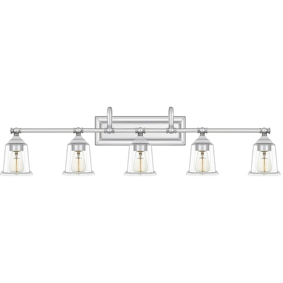 Quoizel Nicholas 5-Light Bathroom Vanity Light in Polished Chrome