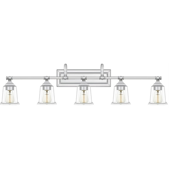 Quoizel Nicholas 5-Light Bathroom Vanity Light in Polished Chrome