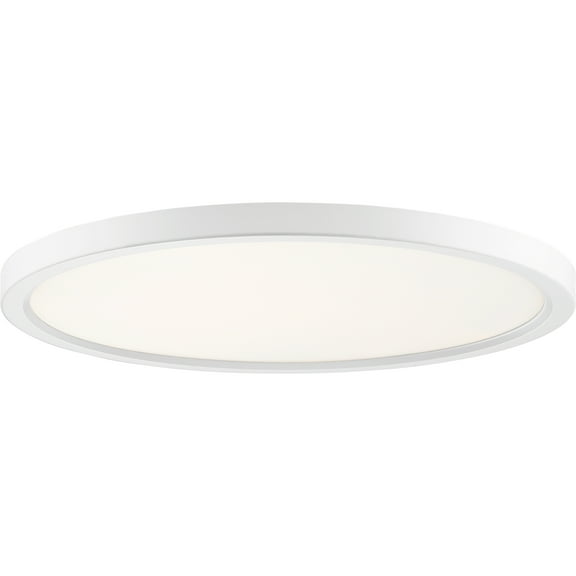 Quoizel OST1720W-Quoizel Lighting-Outskirt - 30W 1 LED Flush Mount - 1 Inch high Fresco Finish with White