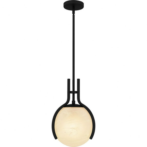 Quoizel Orbit 1-Light Matte Black Pendant Light