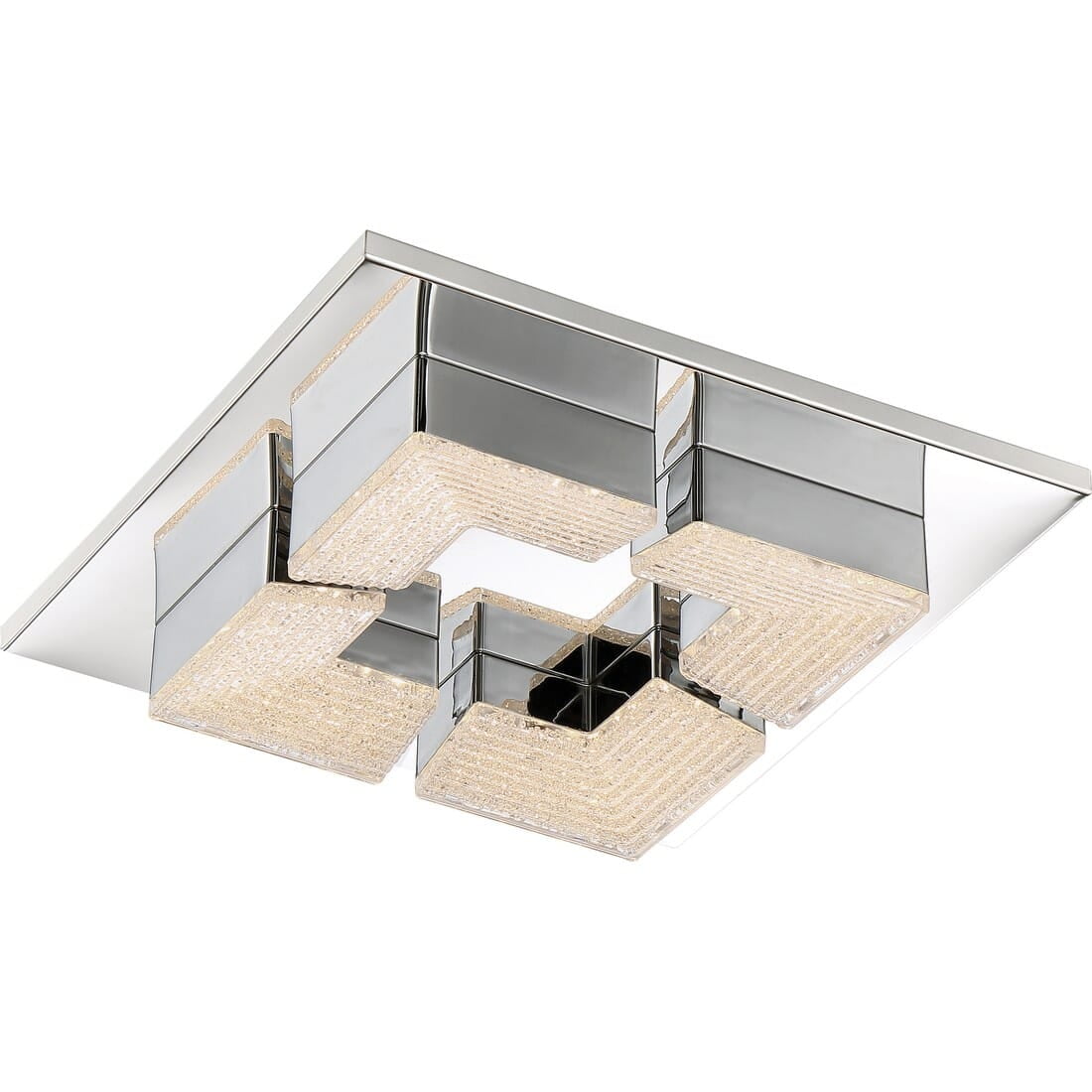 Lunette 10.5" Chrome Glass LED Flush Mount Light