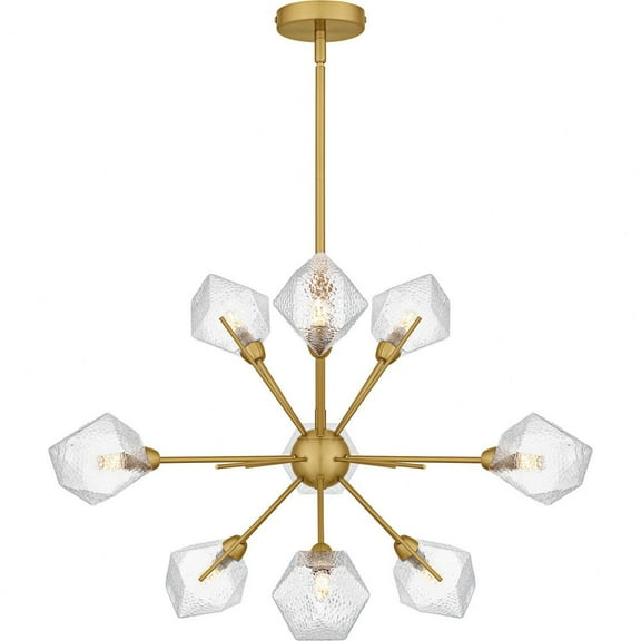 PCSVD5034BRG Quoizel Lighting Salvador - 9 Light Chandelier-18.75 Inch Tall and 30 Inch Wide-Brushed Gold Finish