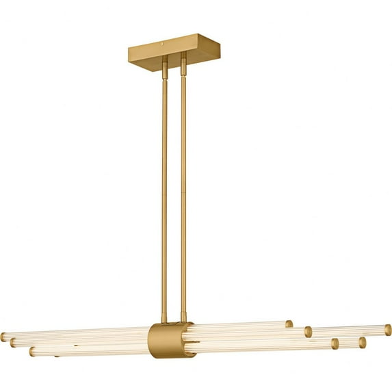 PCTAL146BRG Quoizel Lighting Talbott - 27W LED Linear Chandelier-4.5 Inch Tall and 46 Inch Wide-Brushed Gold Finish