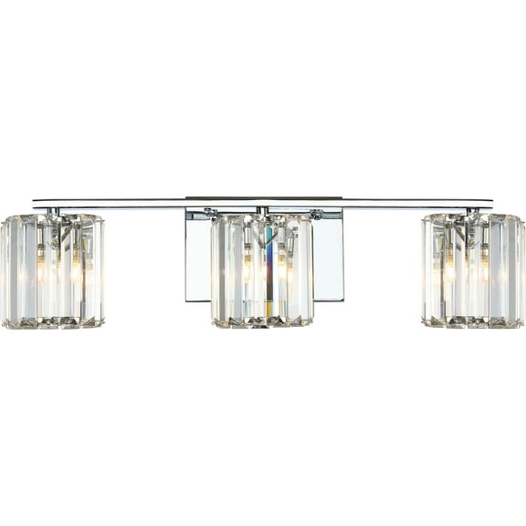 Quoizel Platinum Collection Divine 3-Light 22.75" Bathroom Vanity Light in Polished Chrome