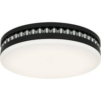 Quoizel Qfl6785 Carey 16" Wide Led Flush Mount Drum Ceiling Fixture - Black