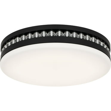 Quoizel Qfl6785 Carey 16" Wide Led Flush Mount Drum Ceiling Fixture - Black