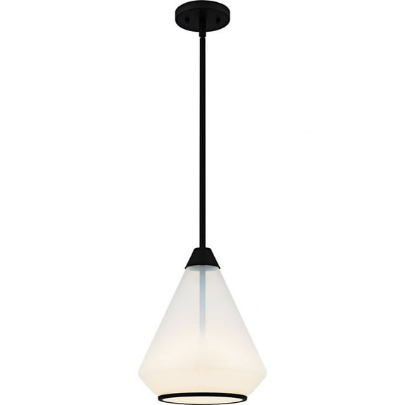 QP6750MBK Quoizel Lighting Haze - 1 Light Mini Pendant-13.25 Inch Tall and 10.5 Inch Wide-Matte Black Finish