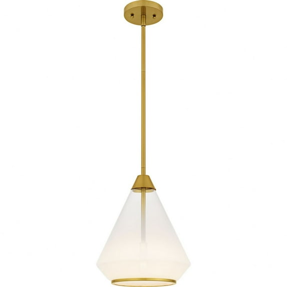 QP6750BRG Quoizel Lighting Haze - 1 Light Mini Pendant-13.25 Inch Tall and 10.5 Inch Wide-Brushed Gold Finish