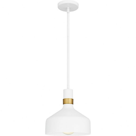 QPP6804W Quoizel Lighting Arbor - 1 Light Mini Pendant-11 Inch Tall and 10 Inch Wide-Matte White Finish