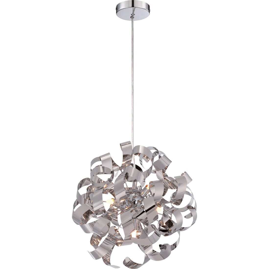 Quoizel 17" Polished Chrome Ribbons Pendant Light