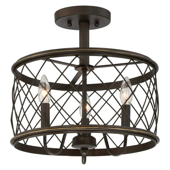 Quoizel RDY1714PN Dury Semi-Flush Mount in Palladian Bronze
