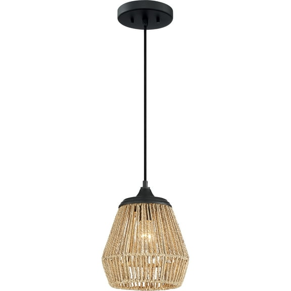 Quoizel RMI1509EK Romain 1 Light 9 inch Earth Black Mini Pendant Ceiling Light