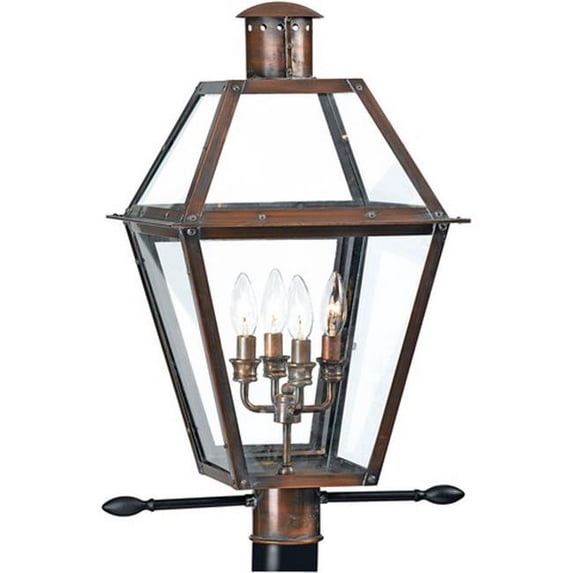Quoizel RO9014AC 4 Light Outdoor Post Lantern - Aged Copper
